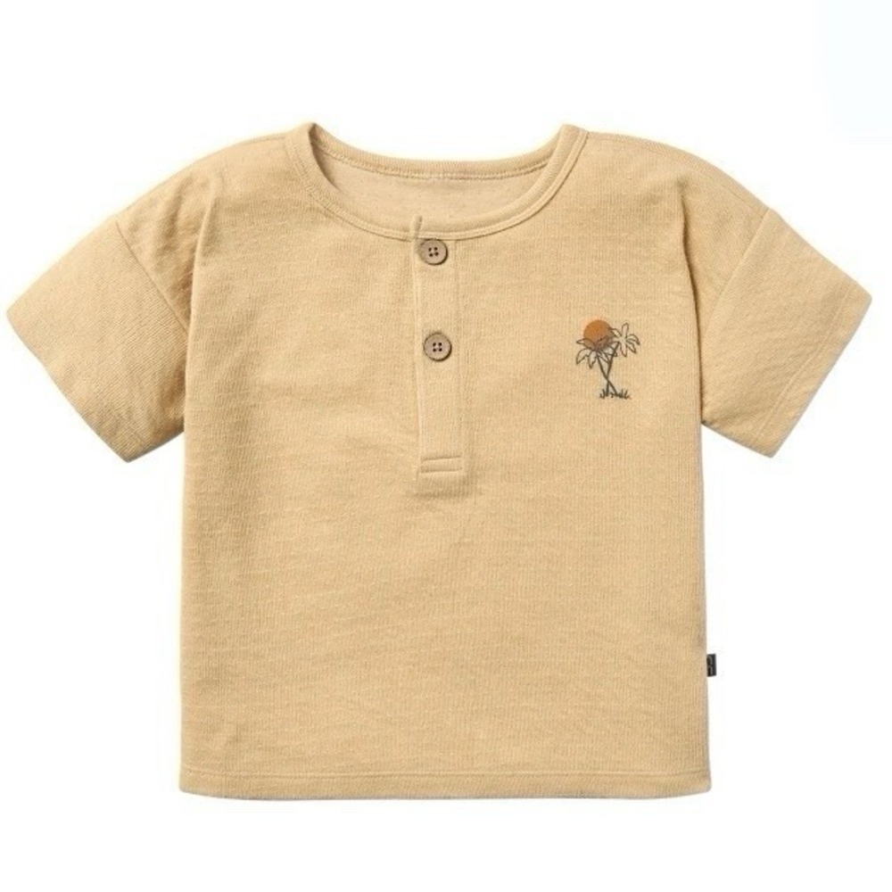 Modern Moments by Gerber Toddler Boy Organic Henley Tee 2T New with Tags Tan